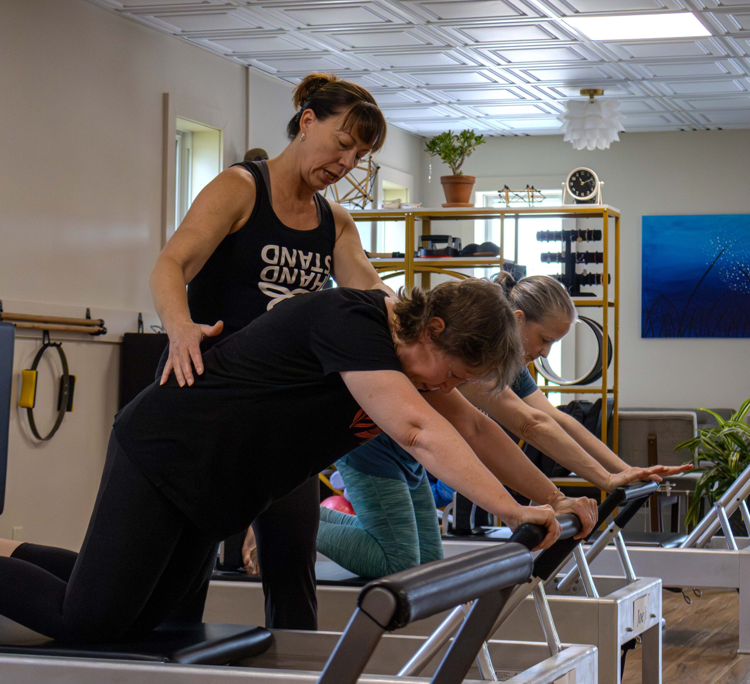 karen knee strech Reformer Knee Stretch Eau Claire Pilates Classes